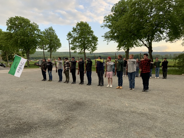 Die Garden beim Üben